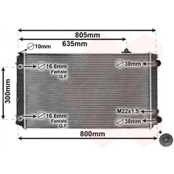Radiateur, refroidissement du moteur VAN WEZEL
