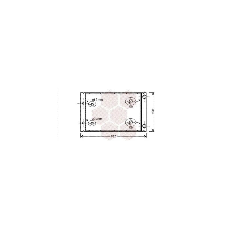 Radiateur, refroidissement du moteur VAN WEZEL 03002268