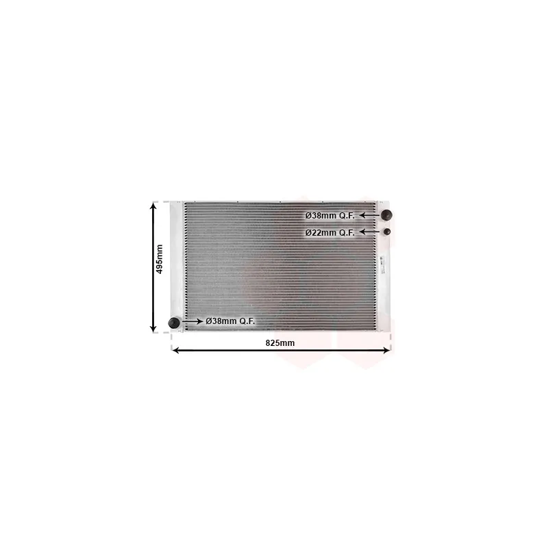 Radiateur, refroidissement du moteur VAN WEZEL 03002289