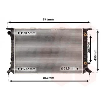 Radiateur, refroidissement du moteur VAN WEZEL 03002291