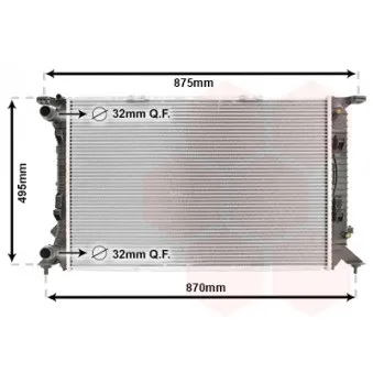Radiateur, refroidissement du moteur VAN WEZEL 03002292