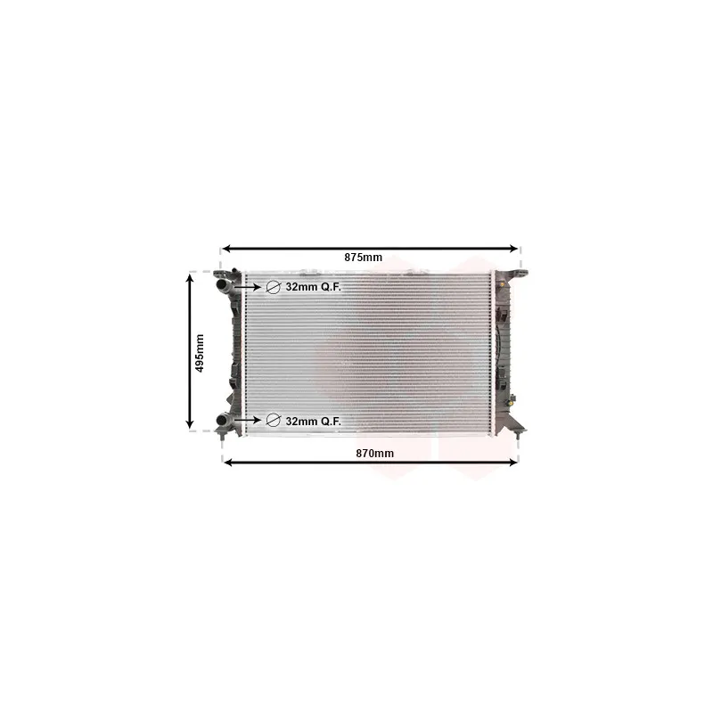 Radiateur, refroidissement du moteur VAN WEZEL 03002292
