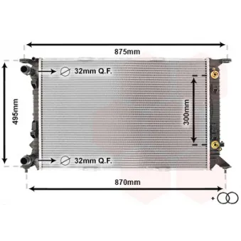 Radiateur, refroidissement du moteur VAN WEZEL 03002293