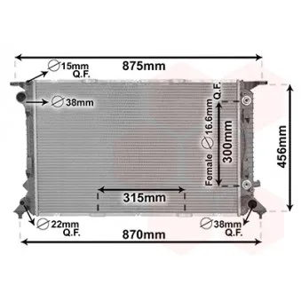 Radiateur, refroidissement du moteur VAN WEZEL