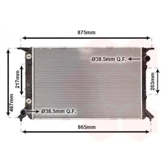 Radiateur, refroidissement du moteur VAN WEZEL 03002331