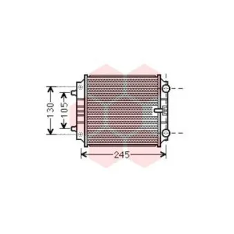 Radiateur, refroidissement du moteur avant gauche VAN WEZEL 03002336