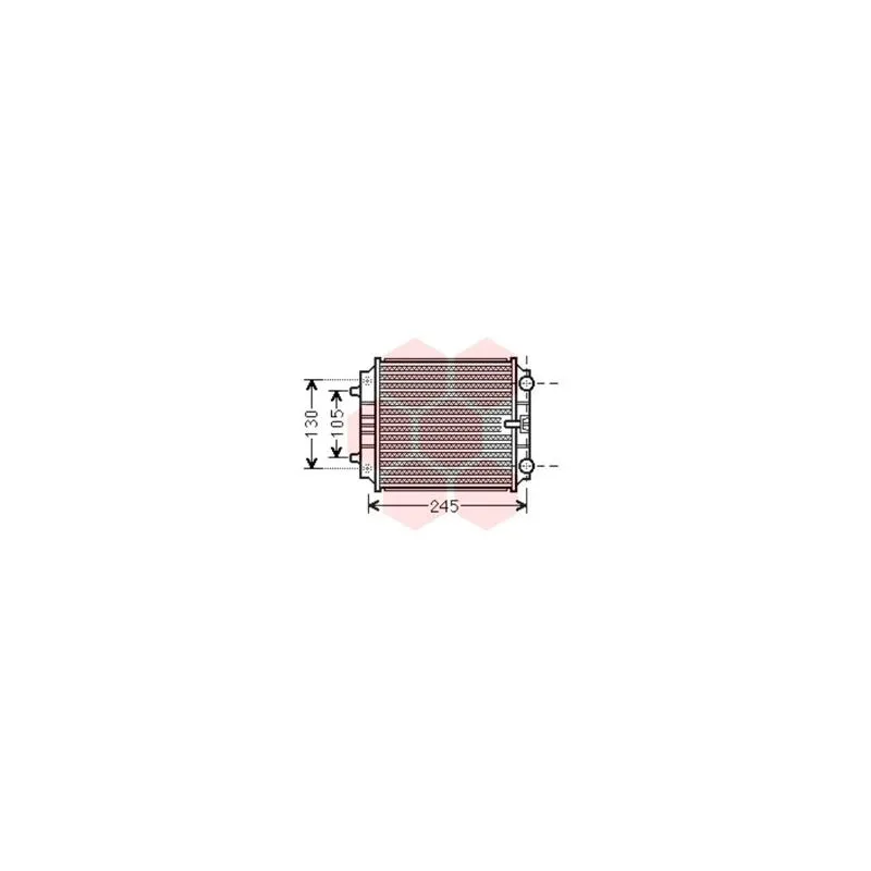 Radiateur, refroidissement du moteur avant gauche VAN WEZEL 03002336
