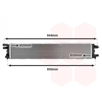 Radiateur, refroidissement du moteur VAN WEZEL 03002361