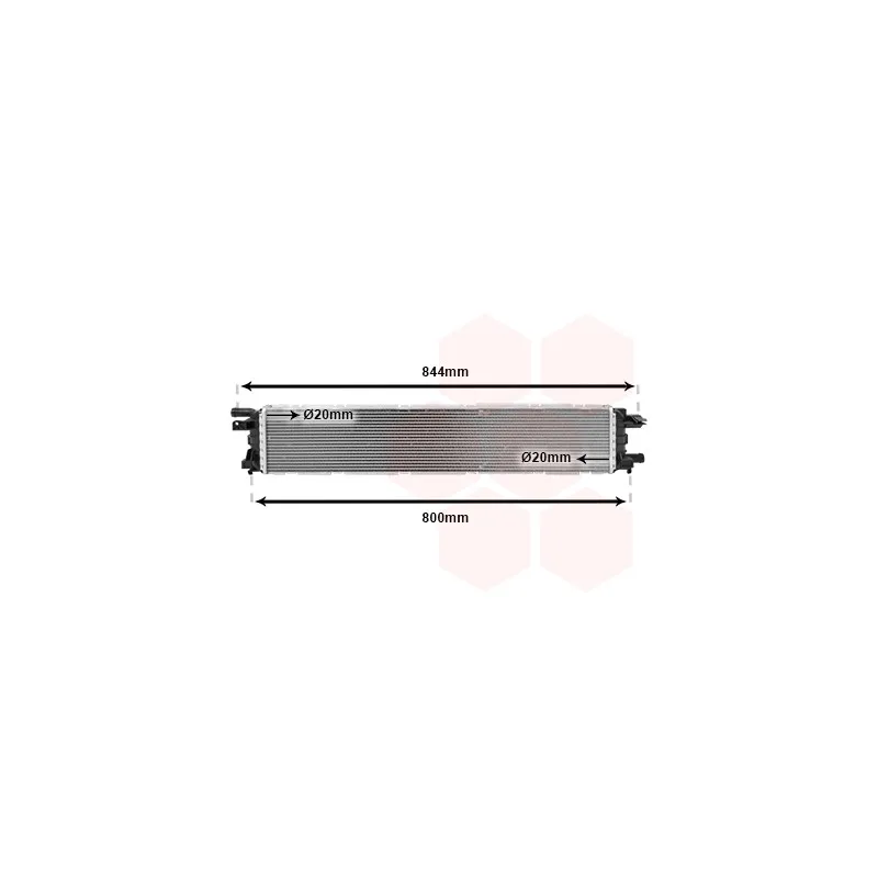 Radiateur, refroidissement du moteur VAN WEZEL 03002361