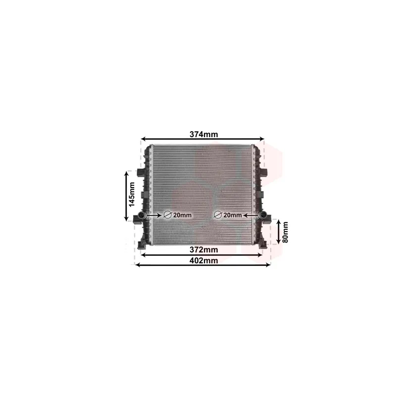 Radiateur, refroidissement du moteur VAN WEZEL 03002362