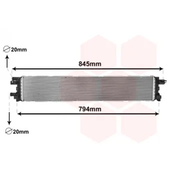 Radiateur, refroidissement du moteur VAN WEZEL 03002366