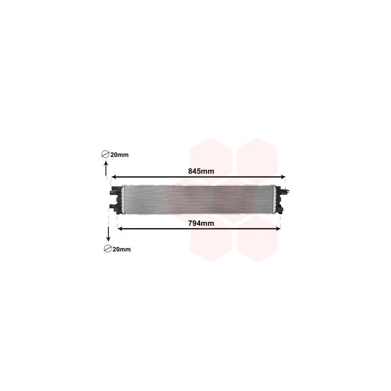 Radiateur, refroidissement du moteur VAN WEZEL 03002366