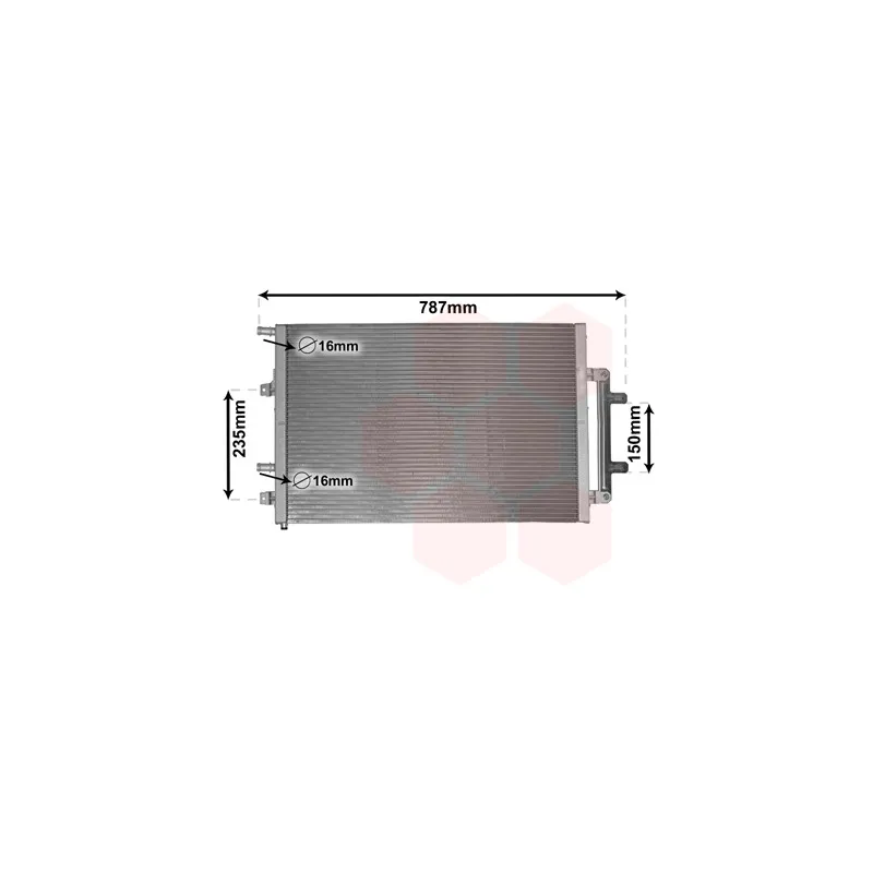 Radiateur, refroidissement du moteur VAN WEZEL 03002383