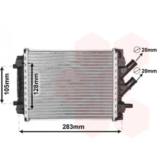 Radiateur, refroidissement du moteur avant gauche VAN WEZEL