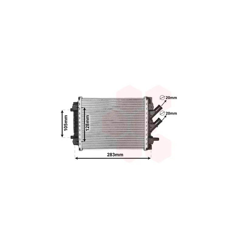 Radiateur, refroidissement du moteur avant gauche VAN WEZEL 03002384