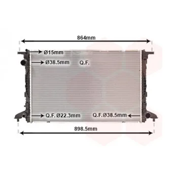 Radiateur, refroidissement du moteur VAN WEZEL 03002412
