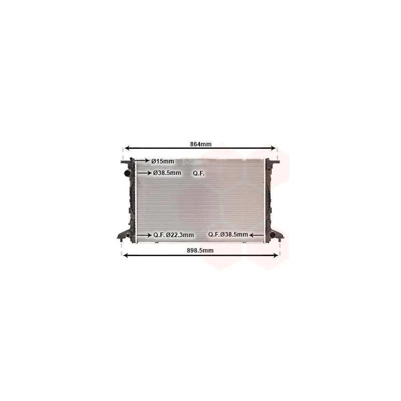Radiateur, refroidissement du moteur VAN WEZEL 03002412
