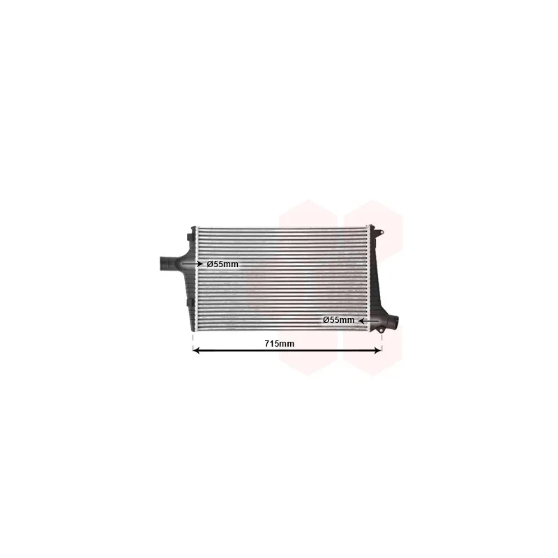Intercooler, échangeur VAN WEZEL 03004136