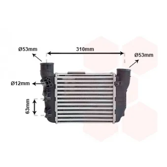 Intercooler, échangeur VAN WEZEL 03004186