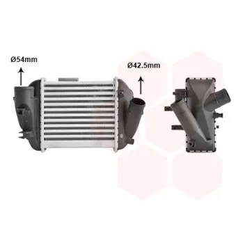 Intercooler, échangeur VAN WEZEL 03004187