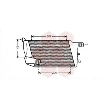 Intercooler, échangeur VAN WEZEL 03004217