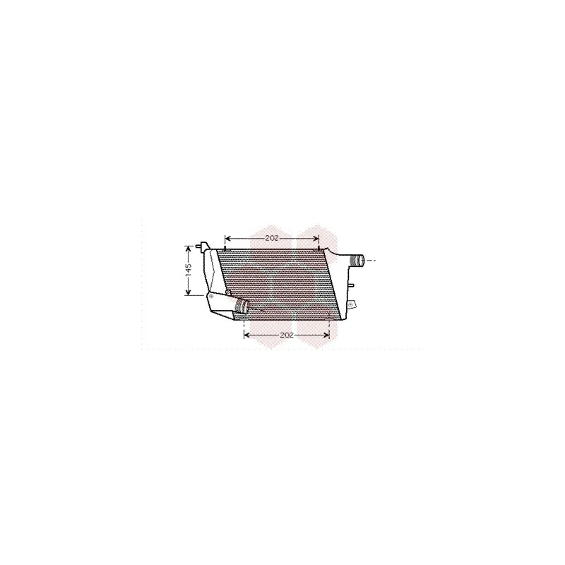Intercooler, échangeur VAN WEZEL 03004217