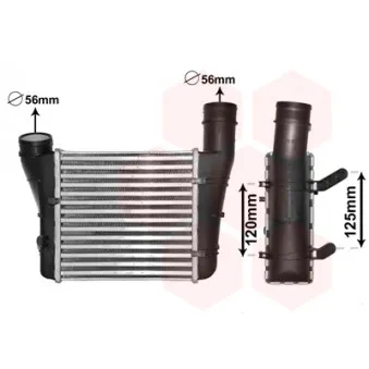 Intercooler, échangeur VAN WEZEL 03004221