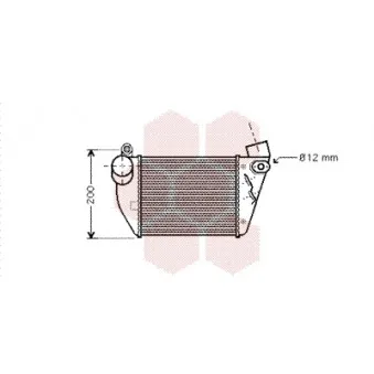 Intercooler, échangeur VAN WEZEL 03004224