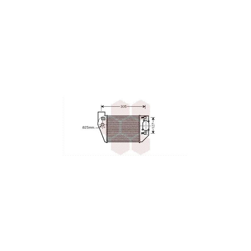 Intercooler, échangeur VAN WEZEL 03004249