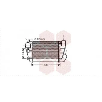 Intercooler, échangeur VAN WEZEL 03004250