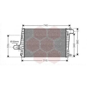 Intercooler, échangeur VAN WEZEL 03004259