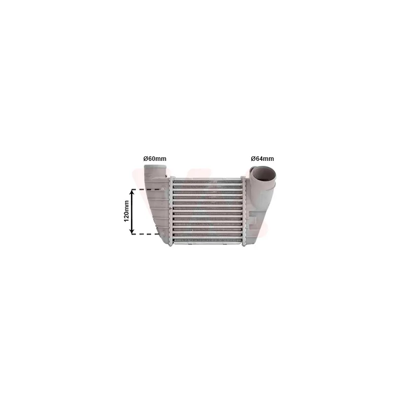Intercooler, échangeur VAN WEZEL 03004283