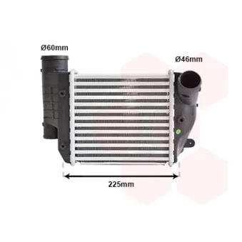 Intercooler, échangeur VAN WEZEL 03004304