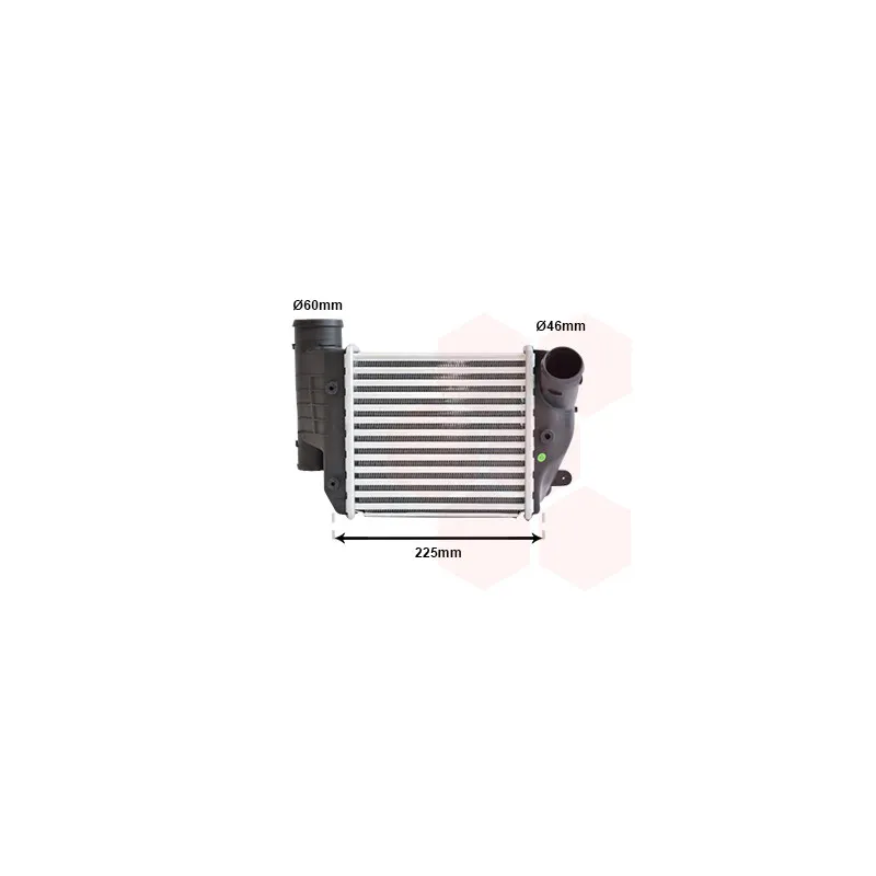 Intercooler, échangeur VAN WEZEL 03004304