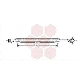 Intercooler, échangeur VAN WEZEL 03004305