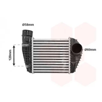 Intercooler, échangeur VAN WEZEL 03004308
