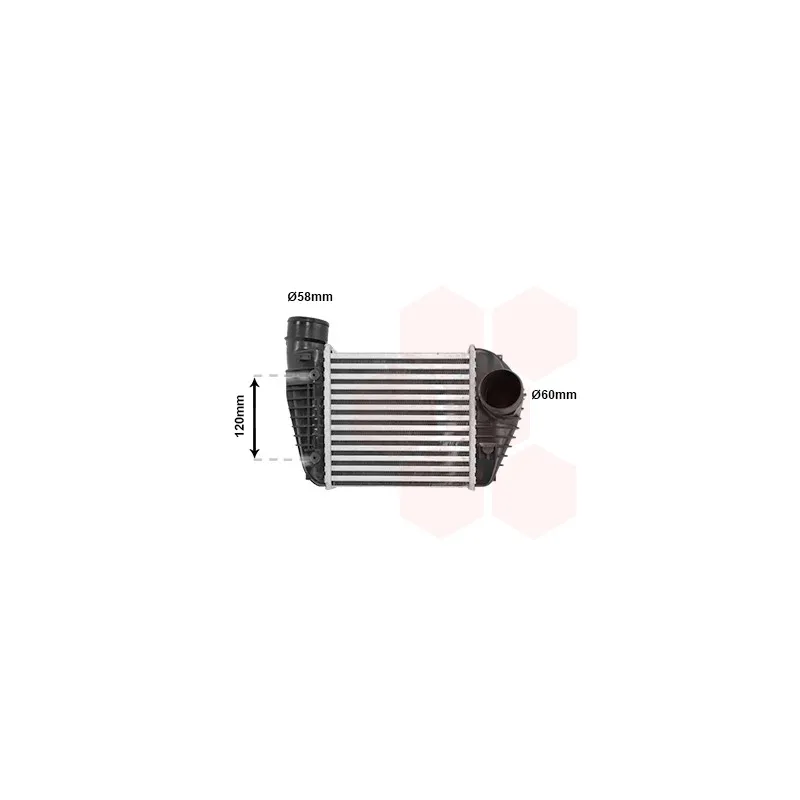 Intercooler, échangeur VAN WEZEL 03004308