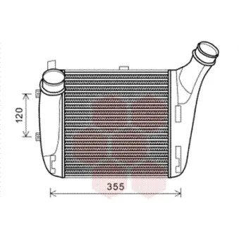 Intercooler, échangeur VAN WEZEL 03004318