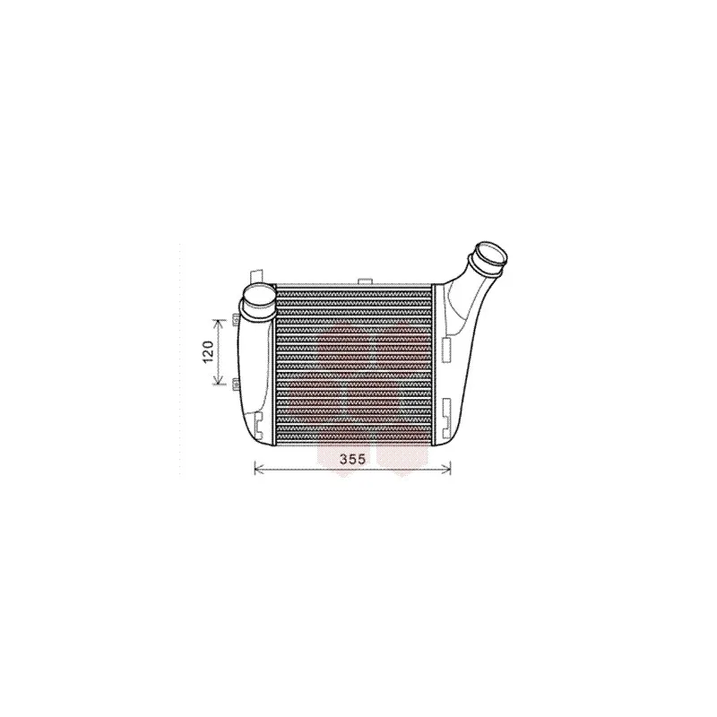 Intercooler, échangeur VAN WEZEL 03004318