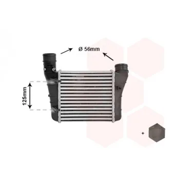 Intercooler, échangeur VAN WEZEL 03004333