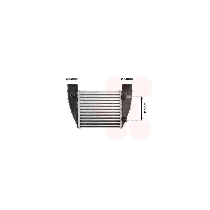 Intercooler, échangeur VAN WEZEL 03004345