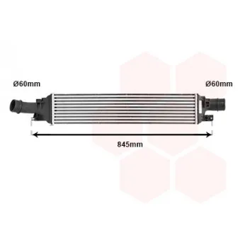 Intercooler, échangeur VAN WEZEL 03004358