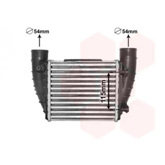 Intercooler, échangeur VAN WEZEL 03004364