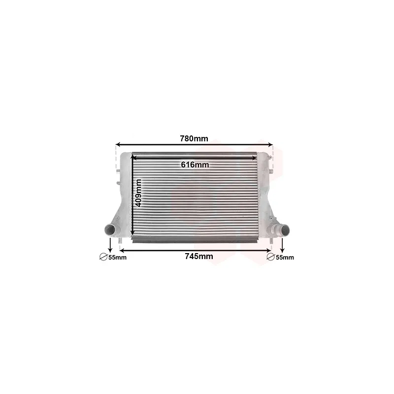 Intercooler, échangeur VAN WEZEL 03004386