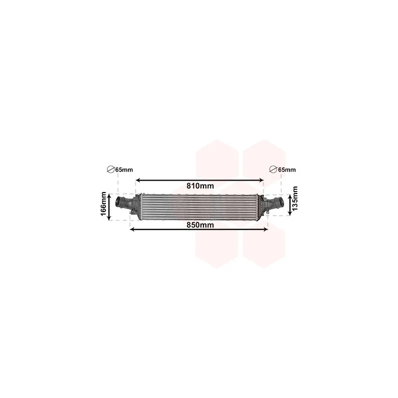 Intercooler, échangeur VAN WEZEL 03004406