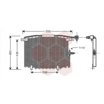 Condenseur, climatisation VAN WEZEL 03005115
