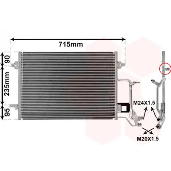 Condenseur, climatisation VAN WEZEL 03005116