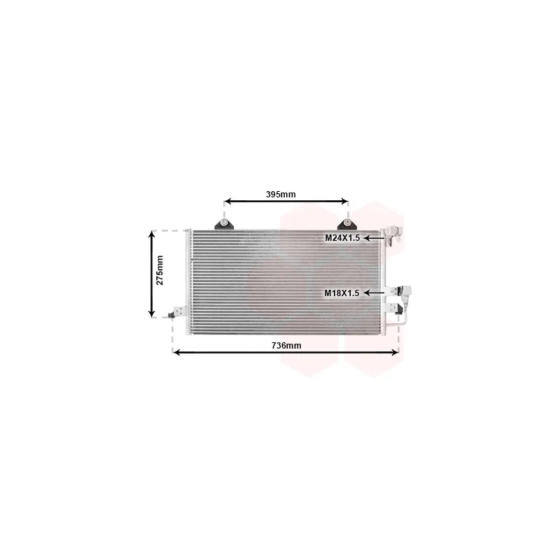 Condenseur, climatisation VAN WEZEL 03005118