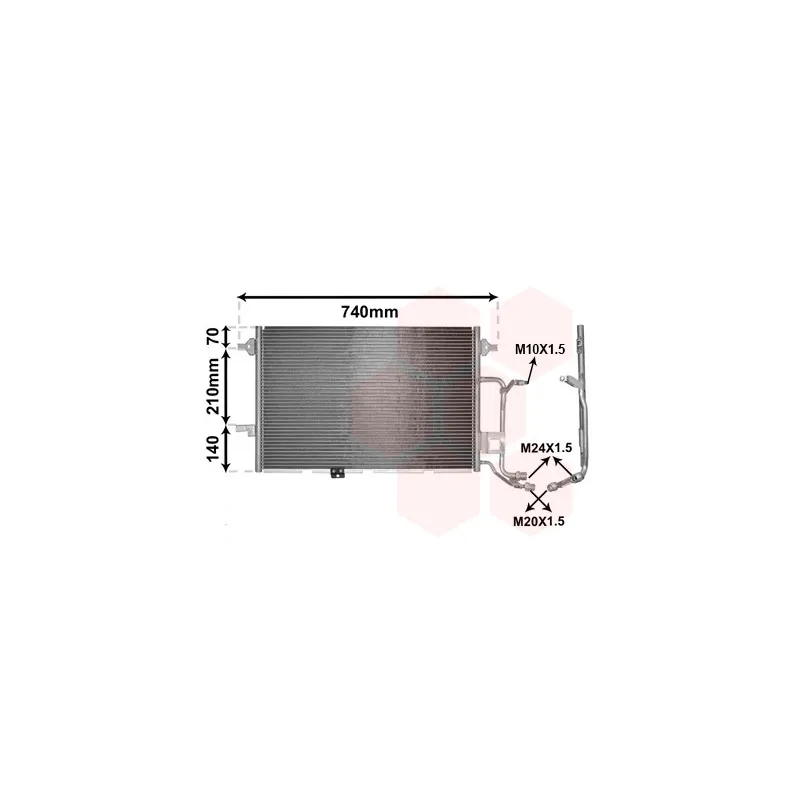 Condenseur, climatisation VAN WEZEL 03005137