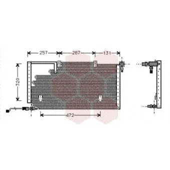 Condenseur, climatisation VAN WEZEL 03005138